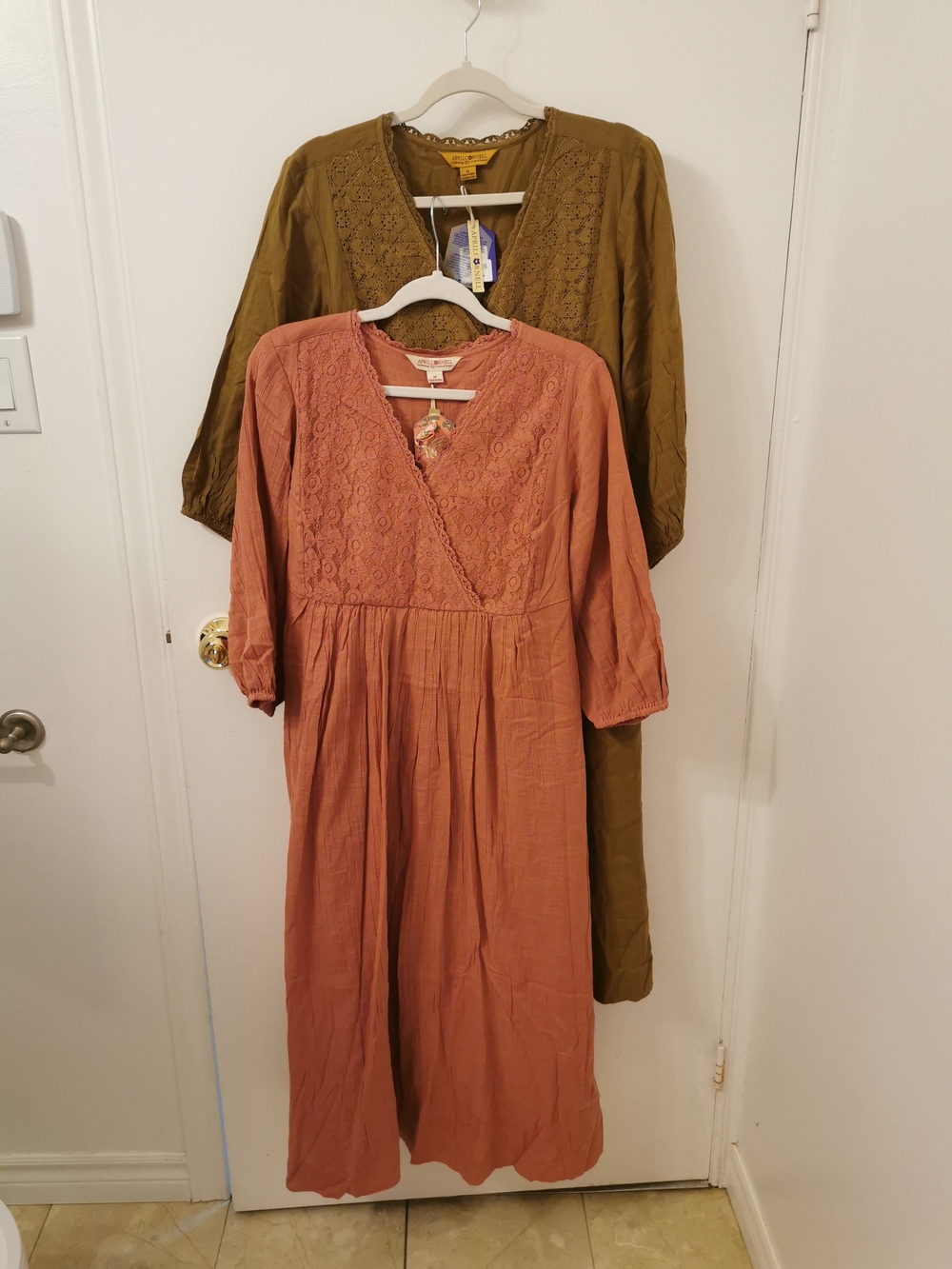 April Cornell Cotton Midi Dress - Dusty Rose - NEW